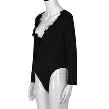 Lace Sexy Rompers For Women Long Sleeve Slim V-Neck Bodysuit Bodycon Romper Spring Clothes For Women #212