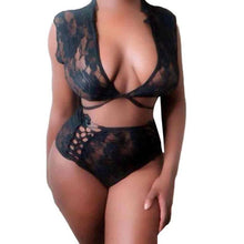 Lace Strap Top Bustier Bra Black Lace Halter Crop Tops Set Women Babydoll Sleepwear G-string Sexy Lingerie Set#121