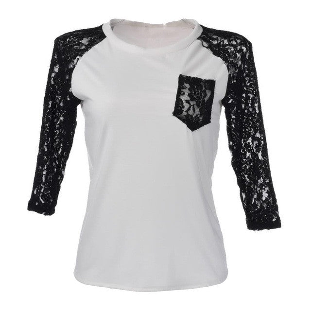 Lace Women Tops Blouse Mesh Blouse Hollow Top Pockets Vintage White Blouse Boho Autumn Plus Size Red Green Casual Shirt