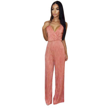 Ladies Elegant Overalls Sexy Jumpsuit Deep V-Neck Backless Women Sexy Rompers Summer Party Jumpsuit #112