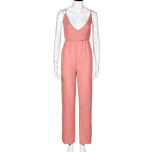 Ladies Elegant Overalls Sexy Jumpsuit Deep V-Neck Backless Women Sexy Rompers Summer Party Jumpsuit #112