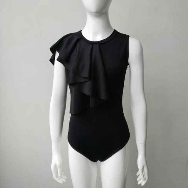 Ladies Jumpsuit Elegant Ruffles Sleeveless Summer Bodysuit Zipper Sexy One Piece Outfits 2017 Sexy Rompers Women #121