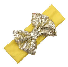 LandFox 2016 Fashion Elastic Children Headband Cute Sequins Bow Baby Girl Hair Accessories