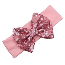 LandFox 2016 Fashion Elastic Children Headband Cute Sequins Bow Baby Girl Hair Accessories