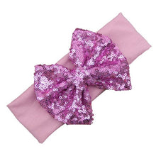 LandFox 2016 Fashion Elastic Children Headband Cute Sequins Bow Baby Girl Hair Accessories
