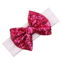 LandFox 2016 Fashion Elastic Children Headband Cute Sequins Bow Baby Girl Hair Accessories