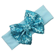 LandFox 2016 Fashion Elastic Children Headband Cute Sequins Bow Baby Girl Hair Accessories