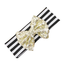 LandFox 2016 Fashion Elastic Children Headband Cute Sequins Bow Baby Girl Hair Accessories