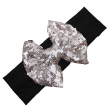 LandFox 2016 Fashion Elastic Children Headband Cute Sequins Bow Baby Girl Hair Accessories