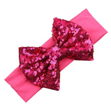 LandFox 2016 Fashion Elastic Children Headband Cute Sequins Bow Baby Girl Hair Accessories