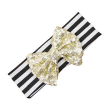 LandFox 2016 Fashion Elastic Children Headband Cute Sequins Bow Baby Girl Hair Accessories