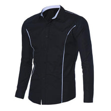 Latest Mens Fashion Shirts Striped Long-sleeved Turn-down Collar Cotton Blend Shirt For Man,Boy #2511