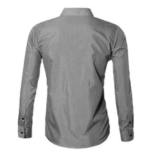 Latest Mens Fashion Shirts Striped Long-sleeved Turn-down Collar Cotton Blend Shirt For Man,Boy #2511