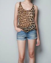 Leopard Women Tops Lace Women Blouses Sleeveless Summer Casual Chiffon Blouse Shirts Tank Roupas Blusas Femininas 2015