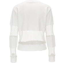 Letter Print Patchwork See Through O-Neck Full Sleeve Sweater 2016 New Fashion Sexy Women Tops Autumn Black White Sweater