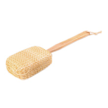 Long Handle Exfoliator Scrubber Bath Brushs Massager Shower Flax Back Spa Scrubber Sponges