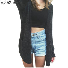 Long Knitted Cardigans Plus Size 5XL Black Long Sleeve Knitwear Outwear Autumn Basic Coat Casacas Mujer 2016#C923