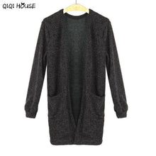 Long Knitted Cardigans Plus Size 5XL Black Long Sleeve Knitwear Outwear Autumn Basic Coat Casacas Mujer 2016#C923