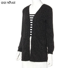 Long Knitted Cardigans Plus Size 5XL Black Long Sleeve Knitwear Outwear Autumn Basic Coat Casacas Mujer 2016#C923