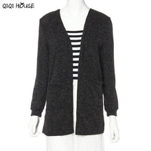 Long Knitted Cardigans Plus Size 5XL Black Long Sleeve Knitwear Outwear Autumn Basic Coat Casacas Mujer 2016#C923