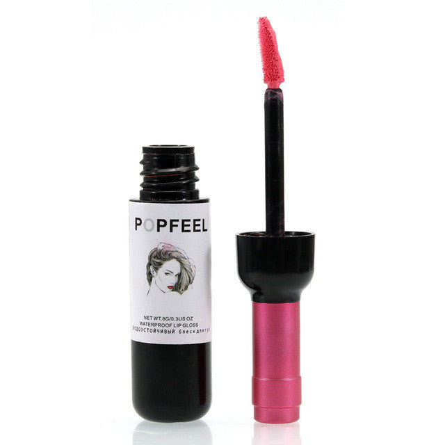 Long Lasting Liquid Lip Gloss Lipstick Makeup Moisturizing Wine Bottle Dyeing Lip Tint Beauty Lip Balm