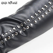 Long Leather Gloves Women Girl Luxurious Leather Winter Super Warm Gloves Cashmere Luvas De Couro Guantes Mujer#C817