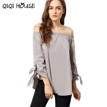 Long Sleeve Blouse Strapless Off Shoulder Sexy Loose Tops Fresh Blue Blouse New Fashion Basic Wear Autumn Roupa Feminina#B823