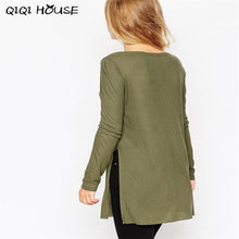 Long Sleeve Shirt Women Arm Green Knitting Fashion Office Ladies Basic Wear Camisas Femininas 2016#C818