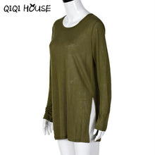 Long Sleeve Shirt Women Arm Green Knitting Fashion Office Ladies Basic Wear Camisas Femininas 2016#C818