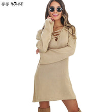 Long Sweater Women Autumn Long Sleeve Loose Cross Bandage Hollow Out Women Blouse Pullovers Top Ropa Mujer#C106