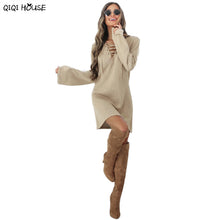 Long Sweater Women Autumn Long Sleeve Loose Cross Bandage Hollow Out Women Blouse Pullovers Top Ropa Mujer#C106