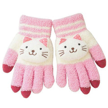 Lovely Panda Winter Gloves Screen Hand Warm Gloves Striped Outwear Gloves Eldiven Guantes Mujer#B921