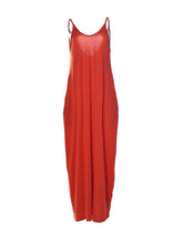 Low Cut Low Back Open Back Deep V Neck Slip Strap Sun Dress Swing Loose Casual Summer Dress Sexy Cotton 2016 New