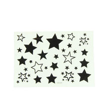 Lowest Price Newly Design Hollow Solid Black and White Five-pointed Star Waterproof Temporary Tattoo Stickers