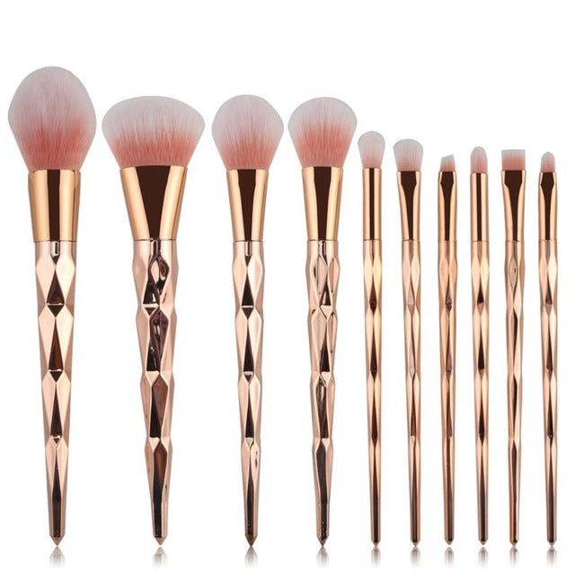 MAANGE 10PCS Make Up Foundation Eyebrow Eyeliner Blush Cosmetic Concealer Brushes kit de pinceis de maquiagem 2017 Anne