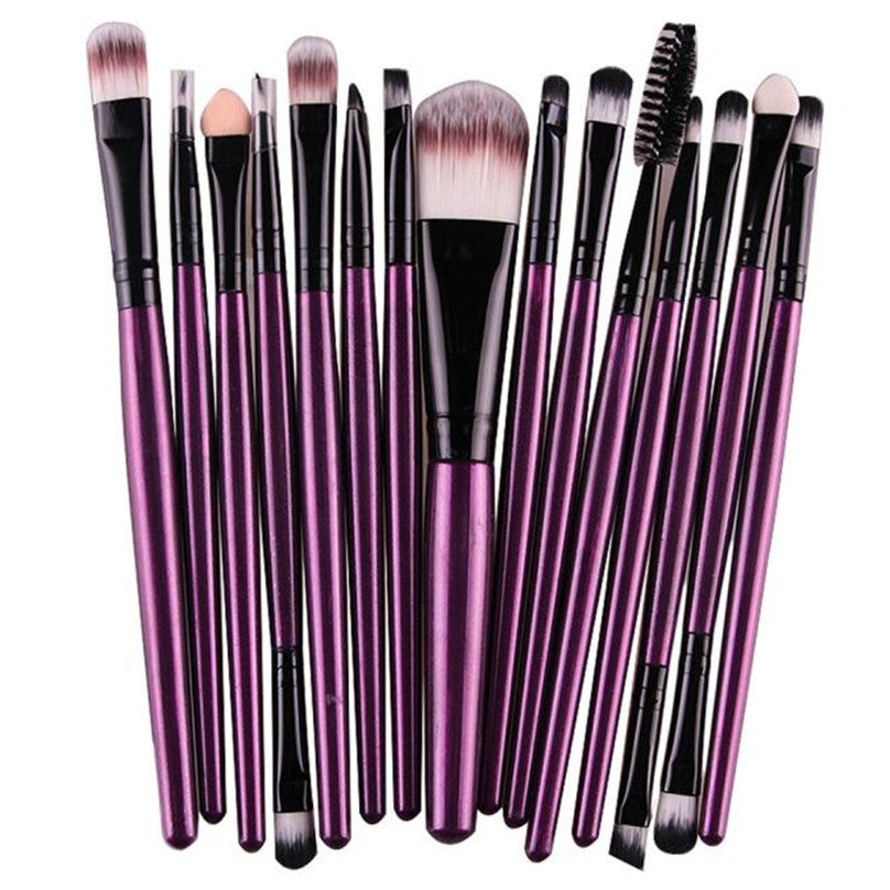 MAANGE 15 pcs Makeup brushes Set Professional Cosmetic Eyeshadow Foundation Lip Brush Maquiagem Purple