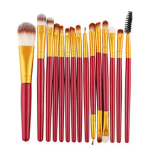 MAANGE 15 pcs/Sets Eye Shadow Foundation Eyebrow Lip Brush Makeup Brushes Tool pinceis de maquiagem escova oval Anne