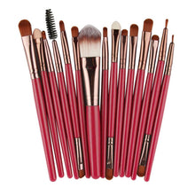 MAANGE 15 pcs/Sets Eye Shadow Foundation Eyebrow Lip Brush Makeup Brushes Tool pinceis de maquiagem escova oval Anne