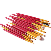 MAANGE 15 pcs/Sets Eye Shadow Foundation Eyebrow Lip Brush Makeup Brushes Tool pinceis de maquiagem escova oval Anne