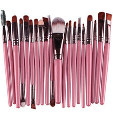 MAANGE 20 pcs Foundation Powder Brush Eyeshadow Eyeliner Professional Makeup Brushes Cosmetic Maquiagem Pink