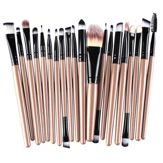 MAANGE 20 pcs Makeup Brush Set tools Make-up Toiletry Kit Wool Make Up Brush Set natural color brochas maquillaje Anne