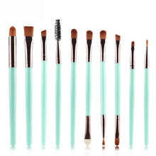 MAANGE 2017 10PCS Makeup brushes Beauty Cosmetics Make-up Foundation Powder Eyeshadow brush Toiletry Kit Pincel maquiagem Green