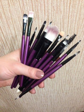MAANGE 2017 15PCS Professional Makeup brushes Eyeshadow Concealer Powder Foundation Lip Cosmetic brush Pincel maquiagem Purple