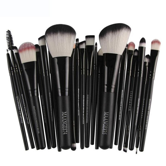 MAANGE 22pc Cosmetic Makeup Brush Blusher Eye Shadow Brushes Set Kit cosmetic brush pinceaux de maquillage professionnel Anne