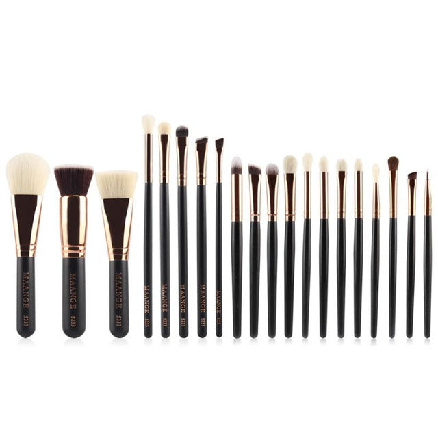 MAANGE aluminium tube 20Pc Makeup Brushes Set Powder Foundation Eyeshadow Eyeliner Lip Cosmetic Brush Anne