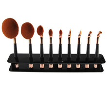 MAange sturdy clear acrylic 9 Hole Microscler Makeup Brush Holder Drying Rack Organizer Cosmetic Shelf Tool Anne