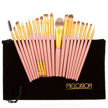 MELOISION 2017 Professional 15 Color Eyeshadow Make up palette+20PCS Makeup brushes Concealer Powder Foundation Eyeshadow brush