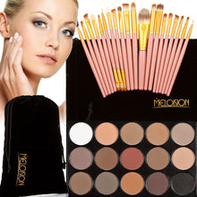 MELOISION 2017 Professional 15 Color Eyeshadow Make up palette+20PCS Makeup brushes Concealer Powder Foundation Eyeshadow brush