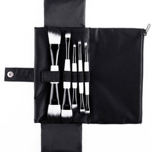 MSQ Advanced Artificial Fiber easy to take Black And White Portable Makeup Brush Sets Makeup Brush Bag Beauty