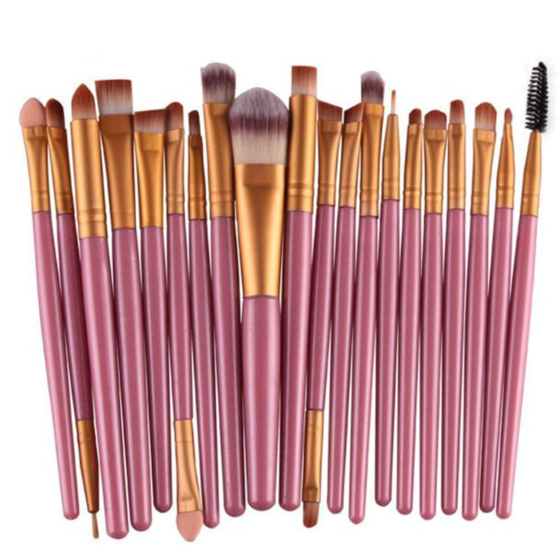 Maange 2017 20pcs/set Makeup Brushes tools Powder Foundation Eyeshadow Eyeliner Cosmetic Make up Maquiagem Gold Pink